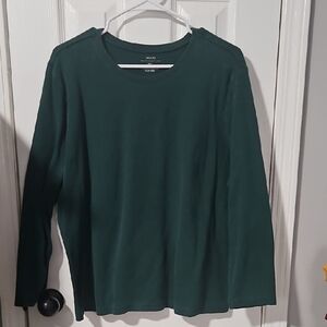 Venezia Forest Green Cotton Blend Top